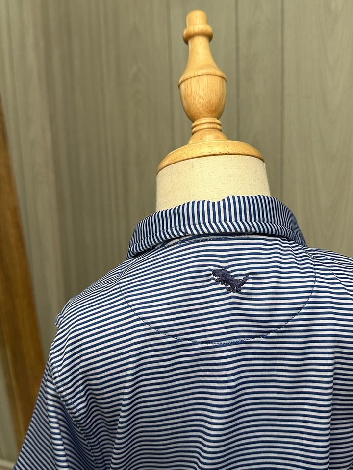 Navy & Light Blue Stripe Polo