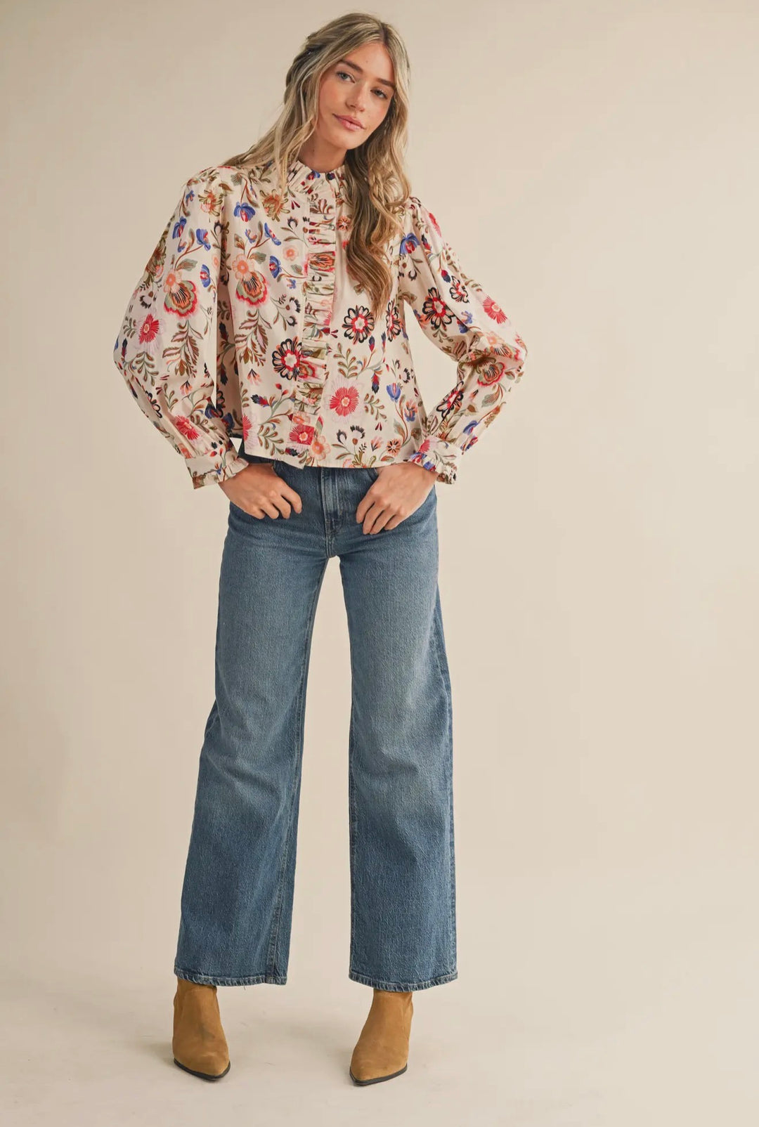 Heirloom Garden Ruffle Blouse