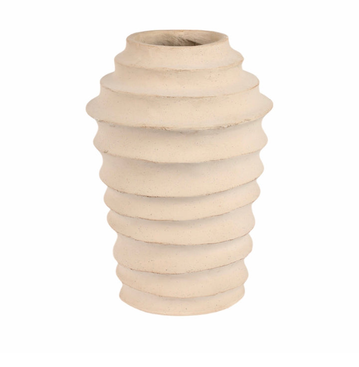 Arlo Ribbed Stoneware Vase
