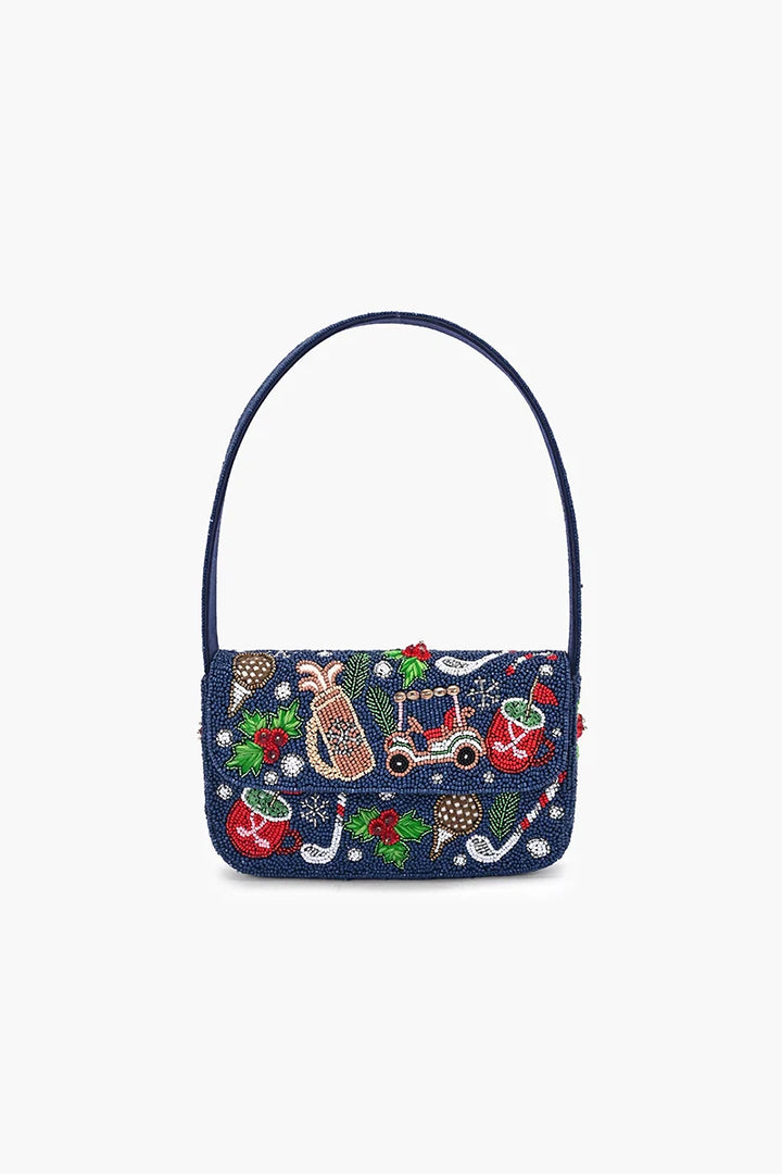 Holiday at the Clubhouse Beaded Shoulder Bag
