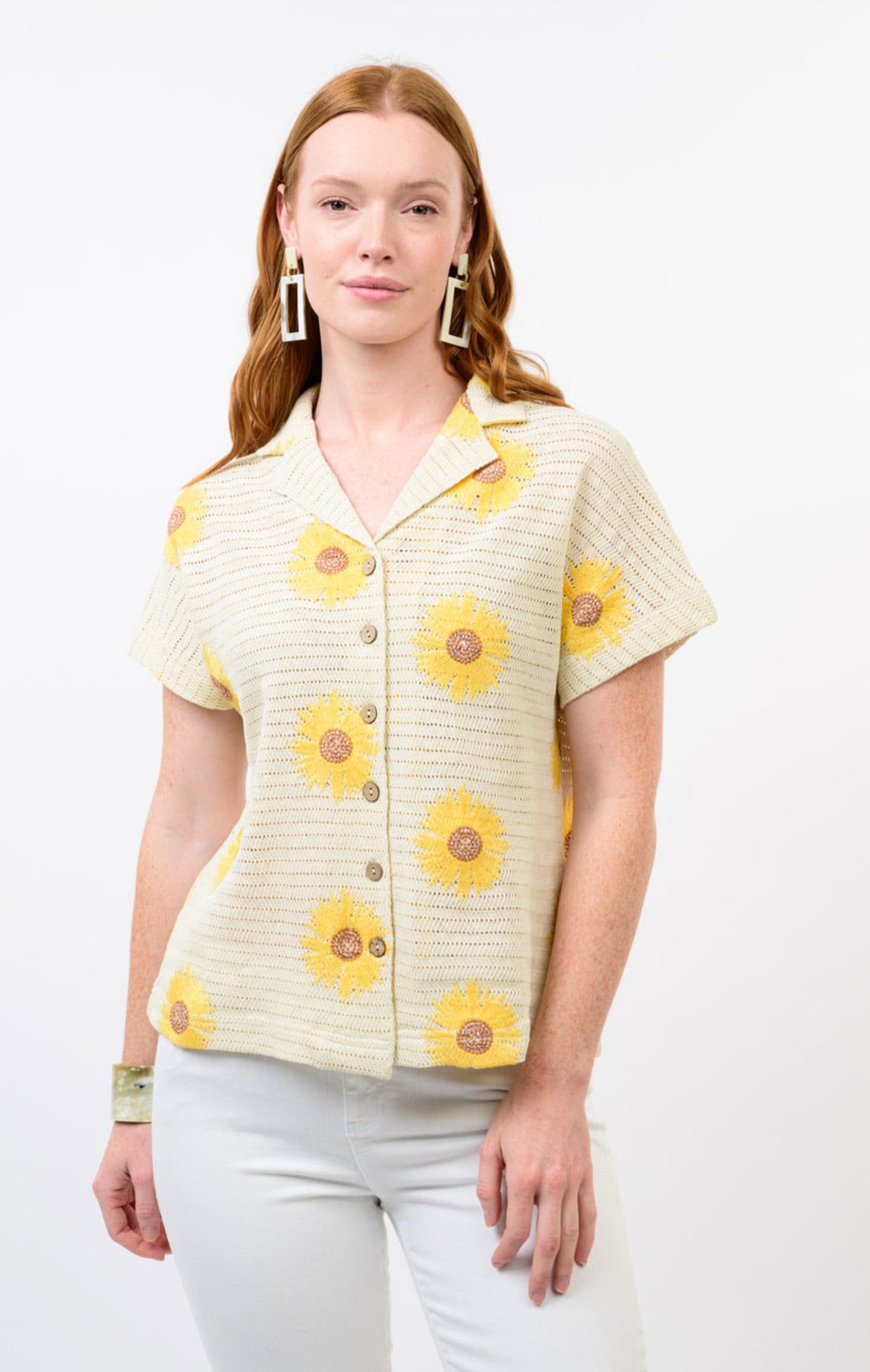 Knit Sunflower Shacket