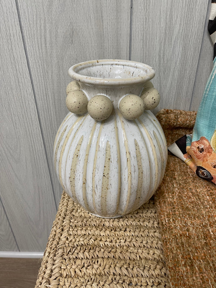 White Urn with Bubbles