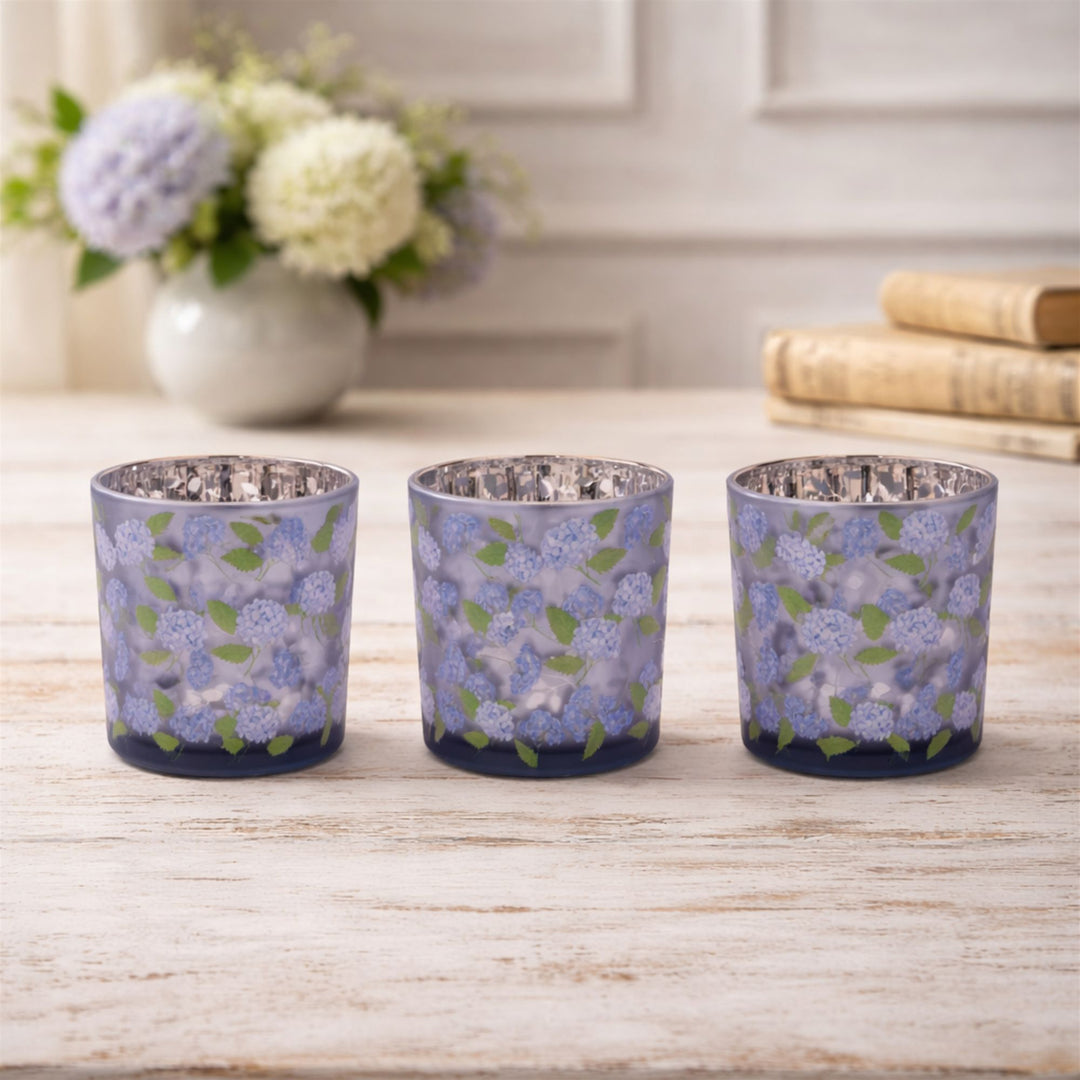 Hydrangea Glow Glass Votive