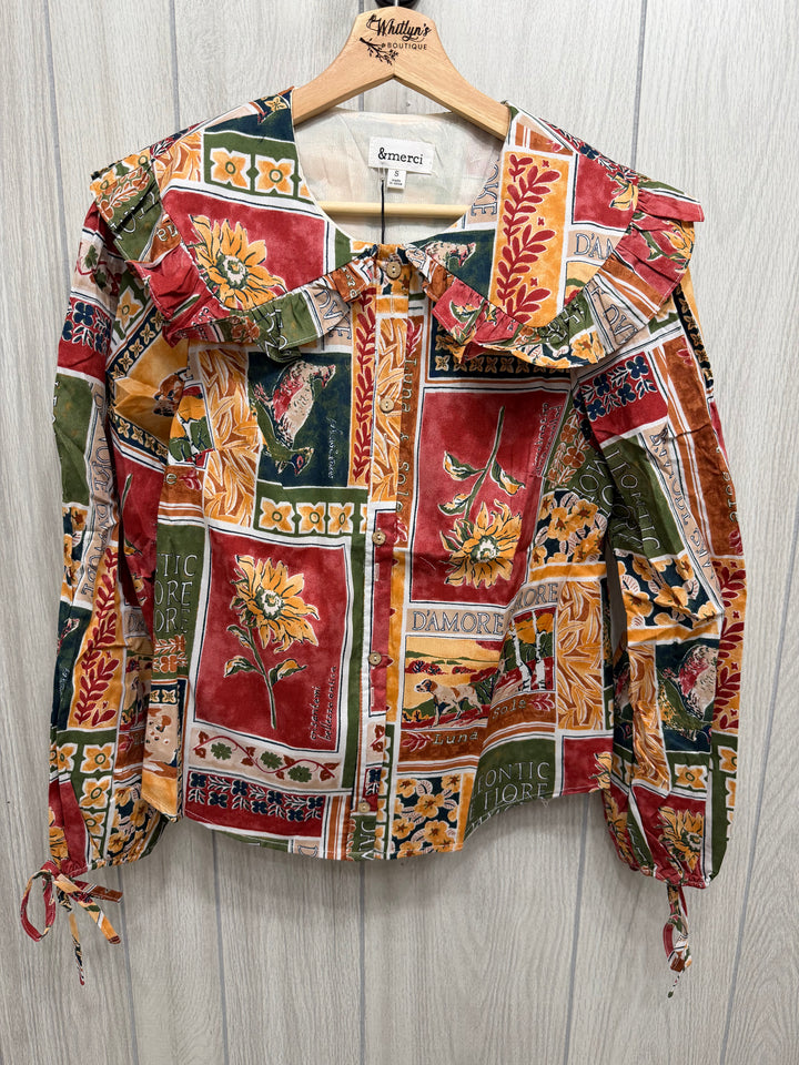 Tuscan Story Ruffle Blouse