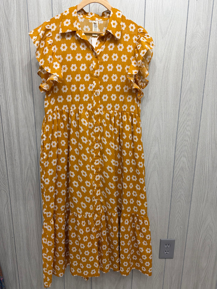 Sunny Side Ruffle Shirt Dress