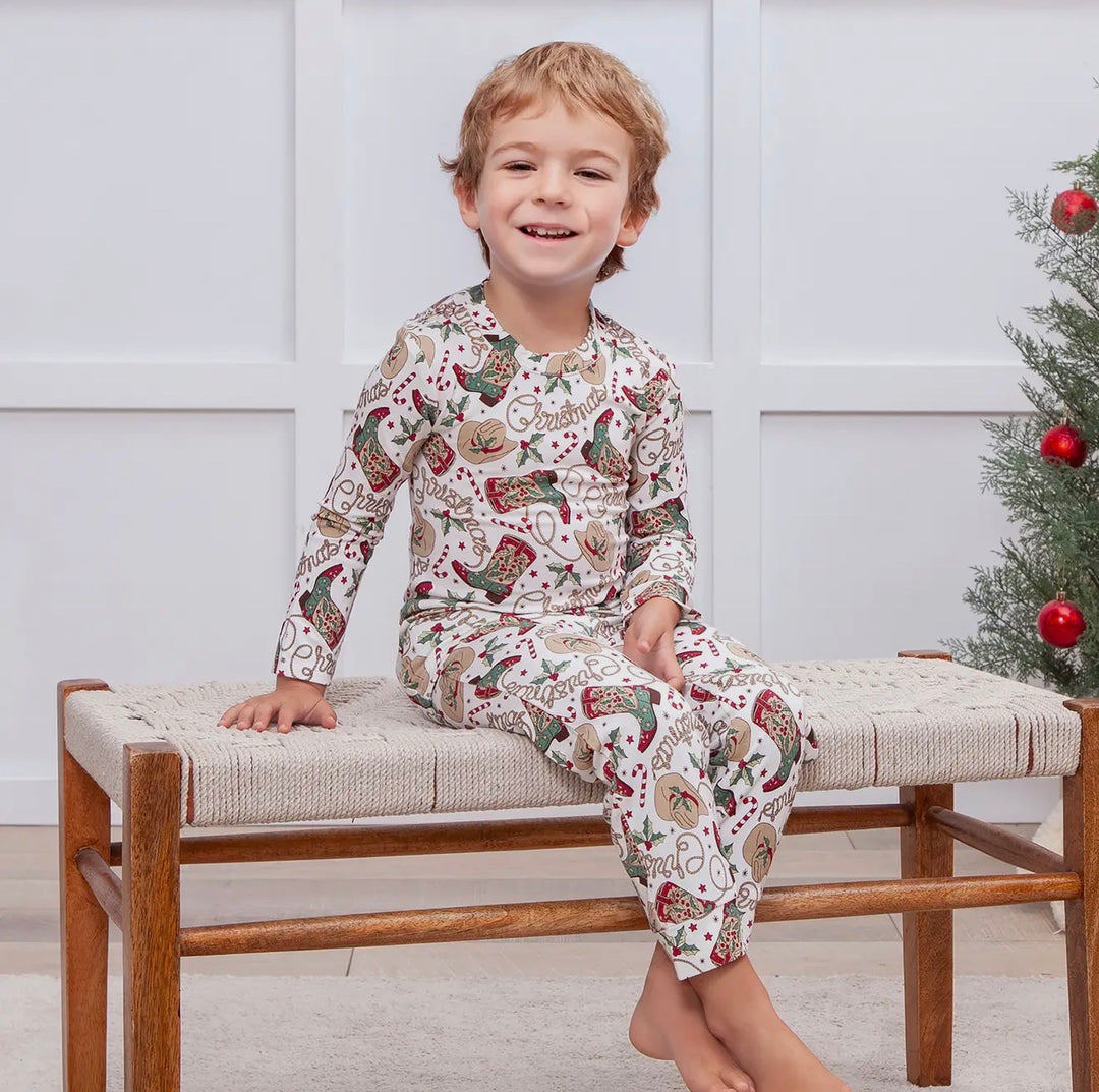 Western Christmas Family Pajama Set