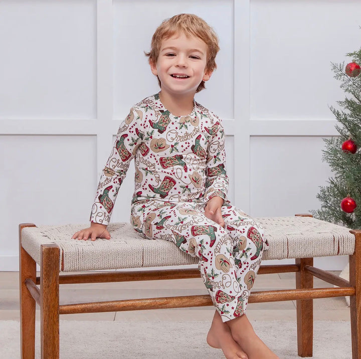 Western Christmas Family Pajama Set