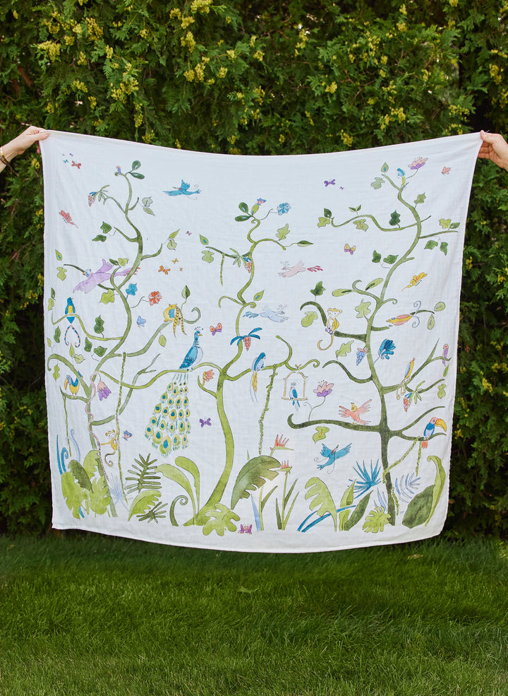 Jungle Canopy Muslin Shawl Blanket