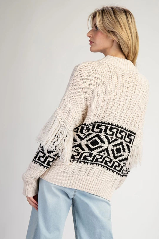 Western Winds Fringe Sweater