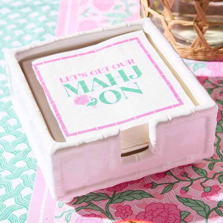 Faux Bamboo Cocktail Napkin Holder