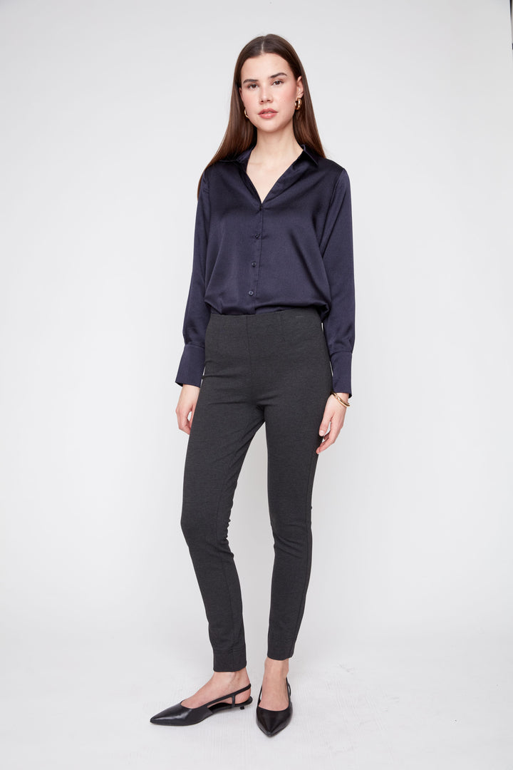 After Hours Satin Button-Down