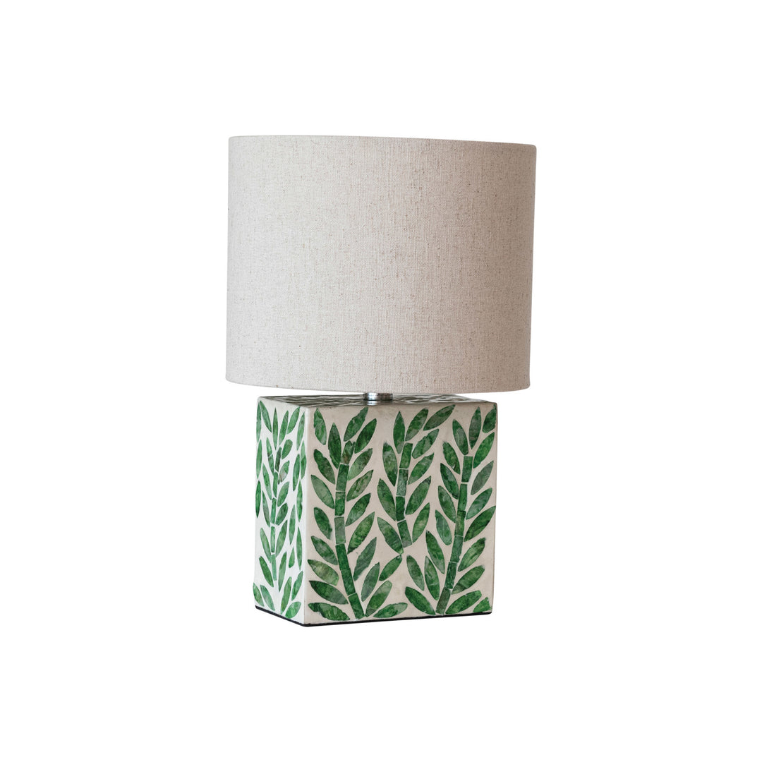 Botanical Mother of Pearl Lamp