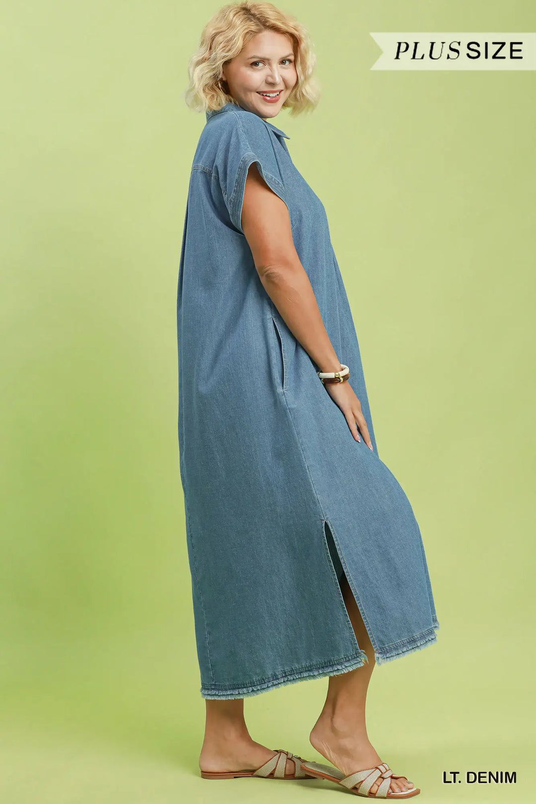 The Hadley Denim Midi Dress