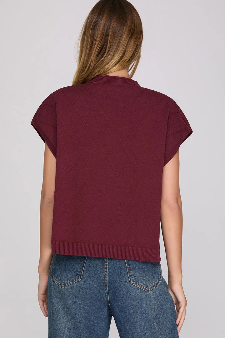 Bordeaux Nights Sweater Top