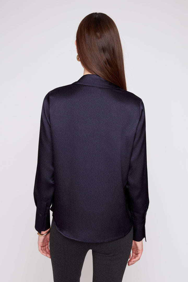 After Hours Satin Button-Down
