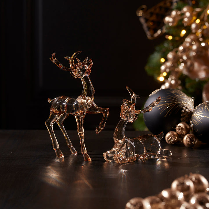 Crystal Elegance Reindeer Figurines