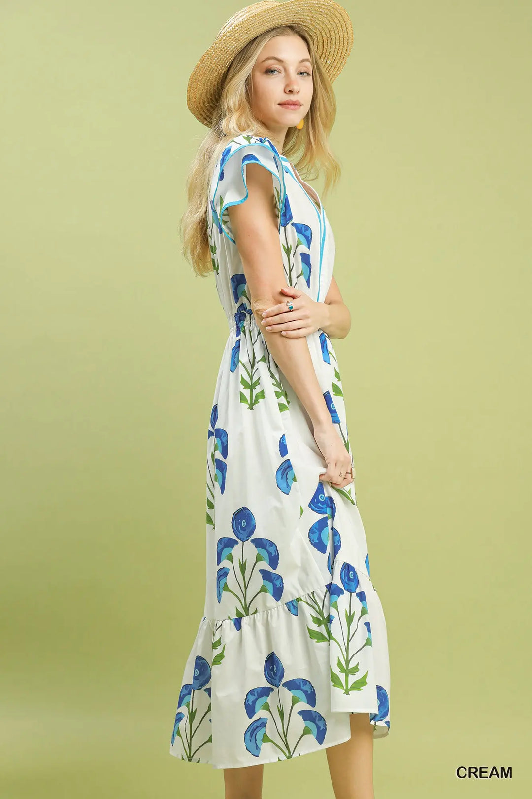 Azure Meadow Midi Dress