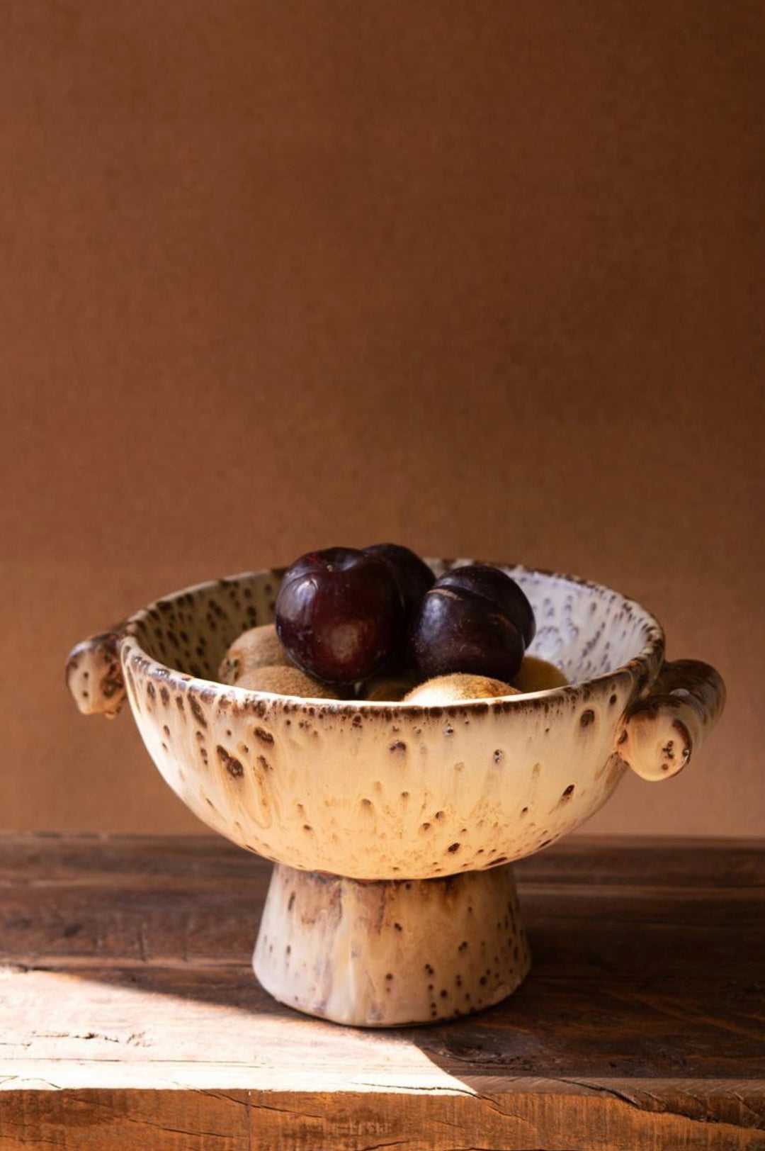 Speckled Pedestal Serving Bowl