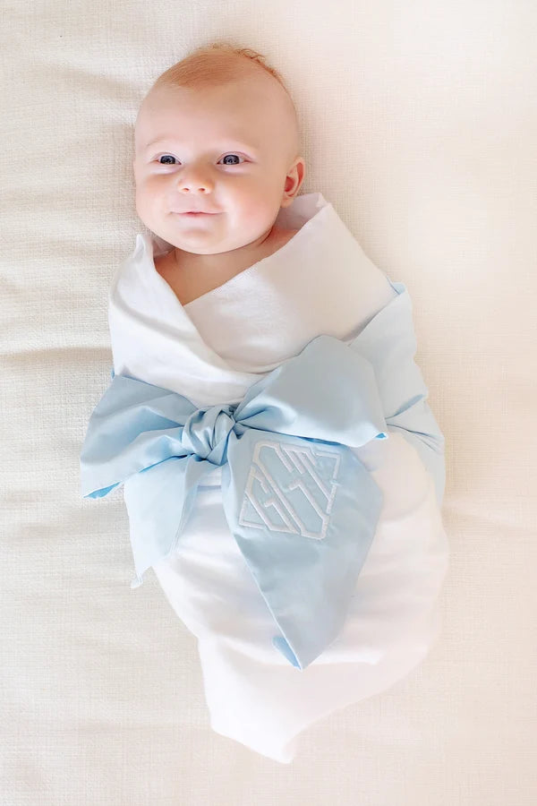 TBBC Bow Swaddle® – Buckhead Blue