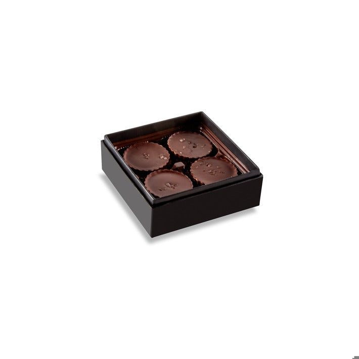 Bourbon Smoked Sea Salt Caramels – 4 Piece Chocolate Box
