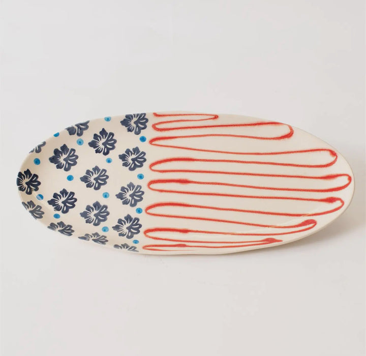 Americana Folk Art Serving Platter