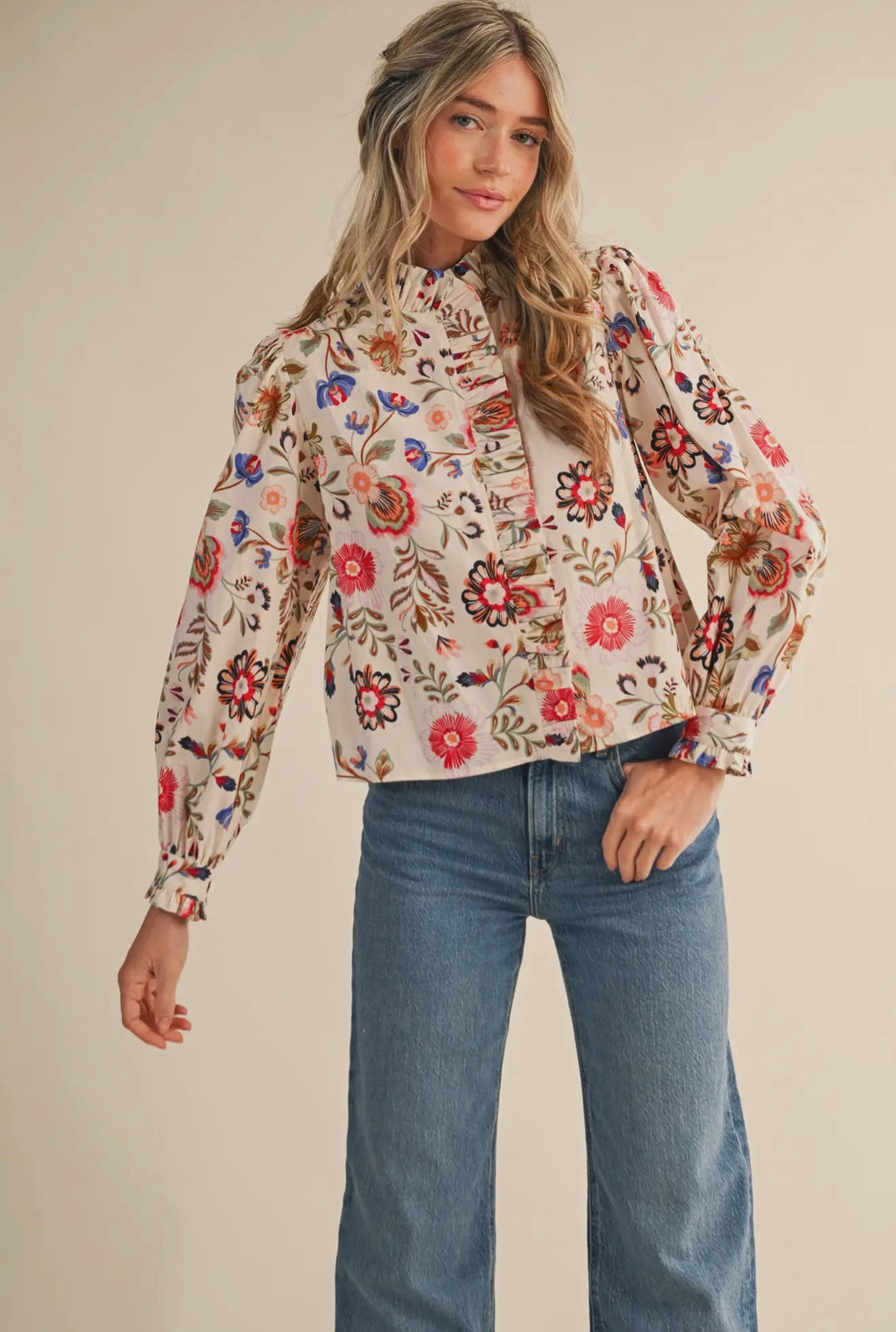 Heirloom Garden Ruffle Blouse