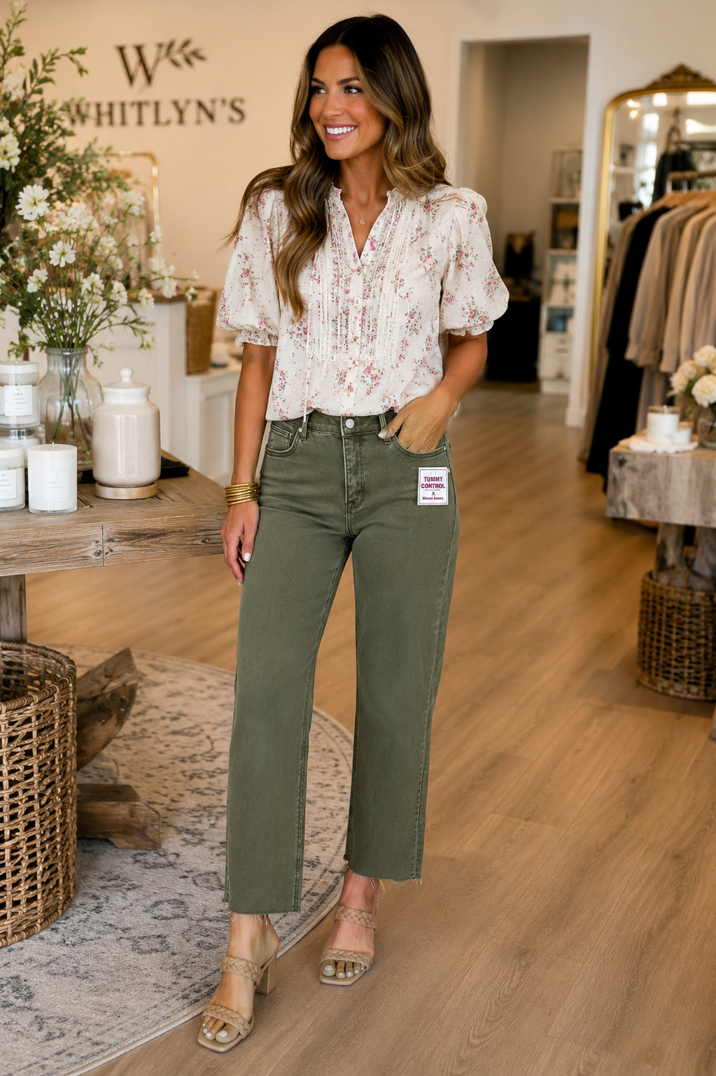 Olive Avenue Tummy Control Ankle Jeans