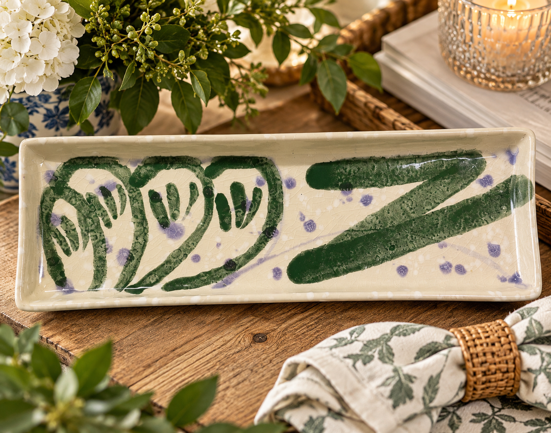 Botanical Garden Stoneware Platter