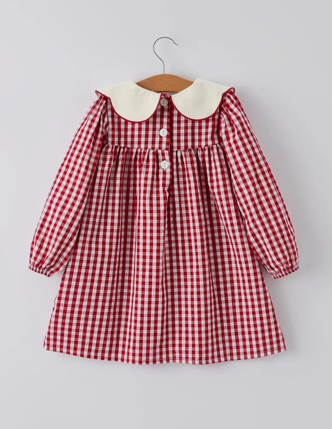 Evergreen Gingham Collar Dress
