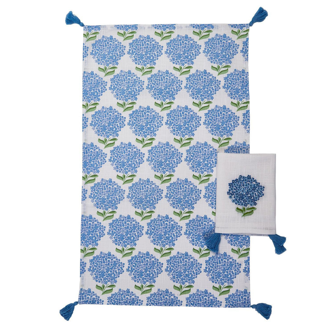 Blue Hydrangea Set of 2 Dish Towels