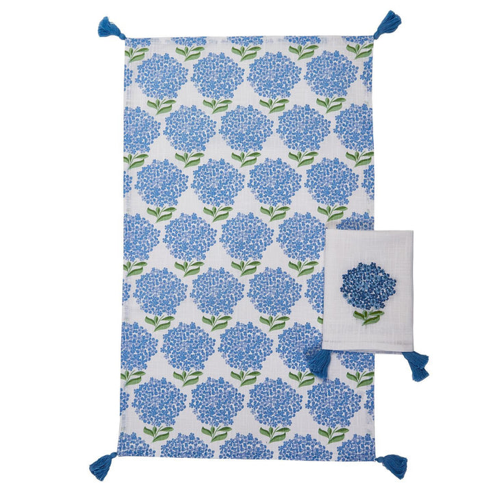 Blue Hydrangea Set of 2 Dish Towels