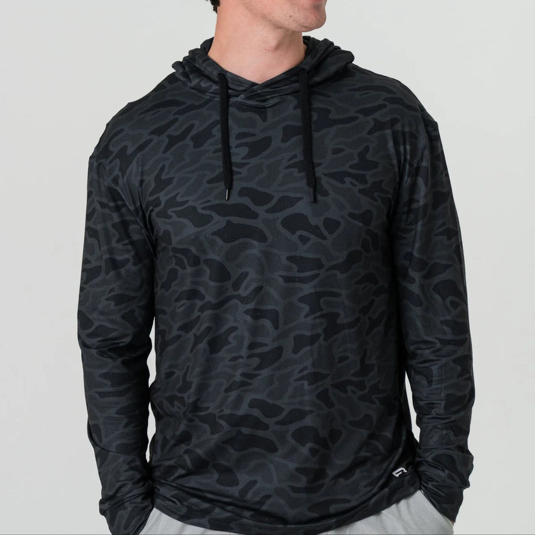 Performance Hoodie – Black Shadow Camo