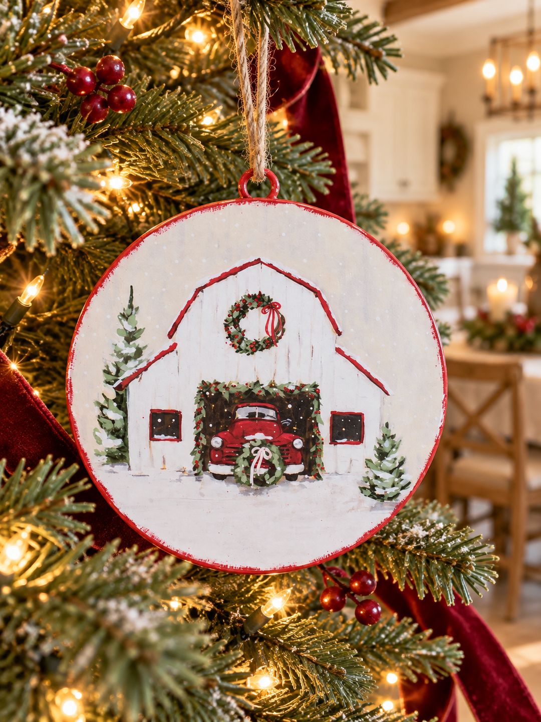 Iron Farm Disc Ornaments