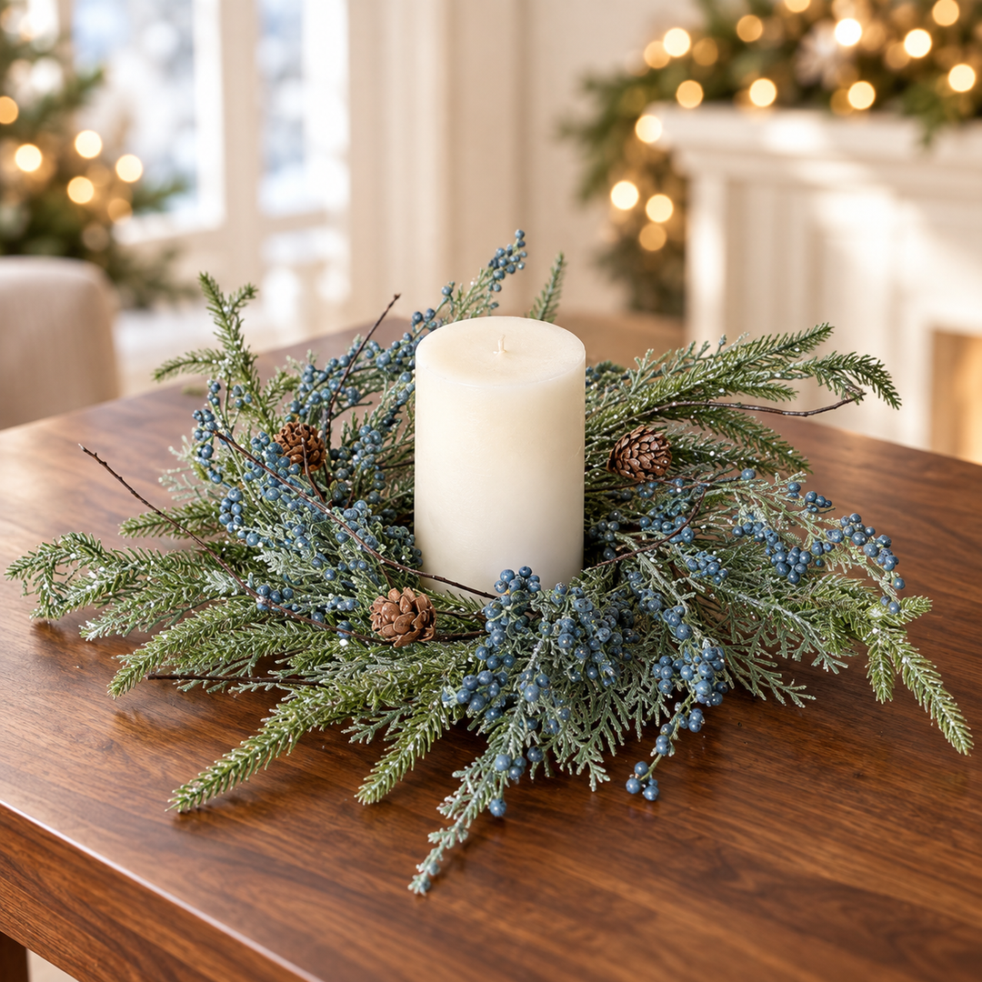 Bluehaven Cedar Candle Ring – 16"