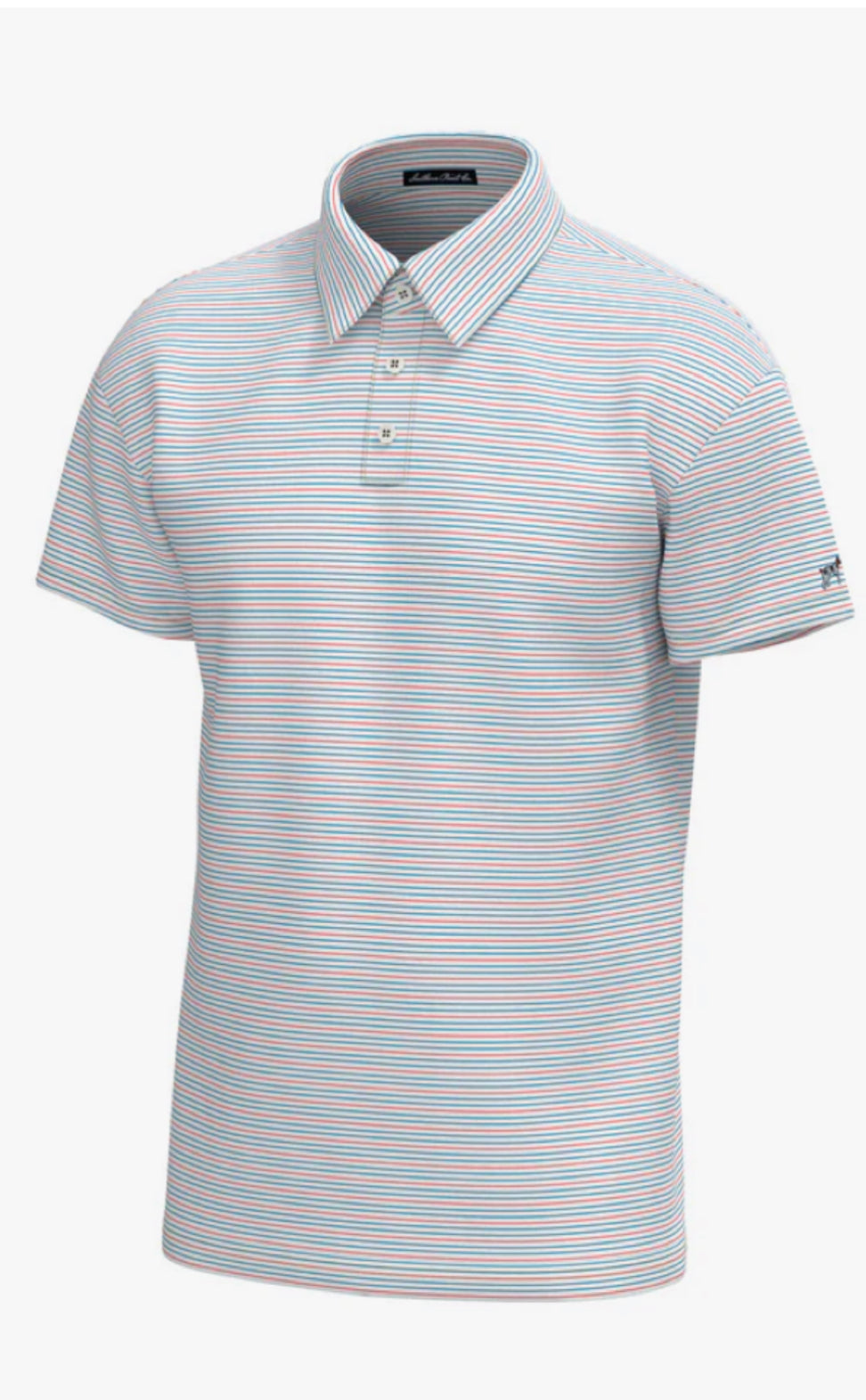 Bayside Stripe Polo - White