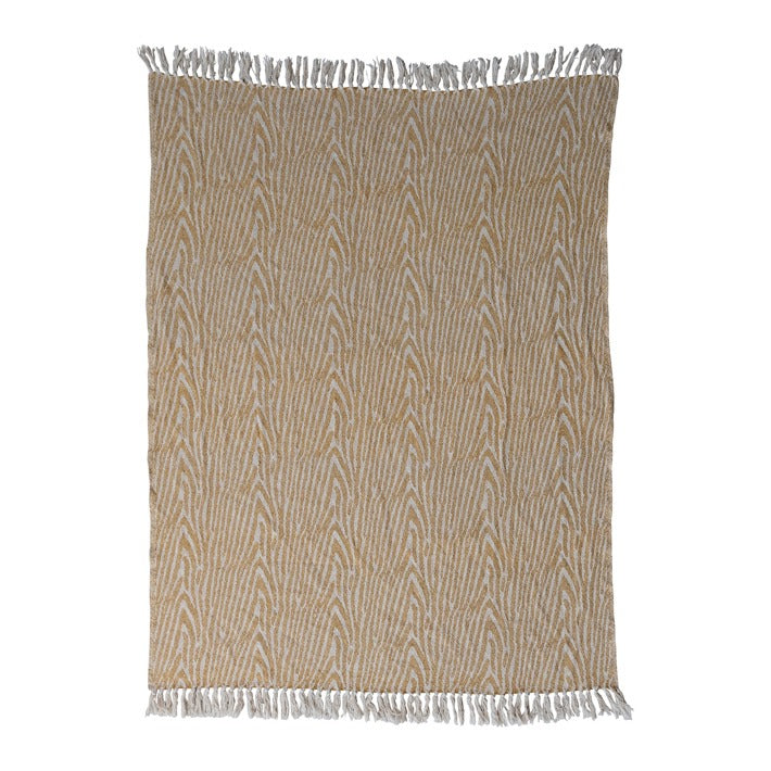 Woven Recycled Cotton Blend Throw