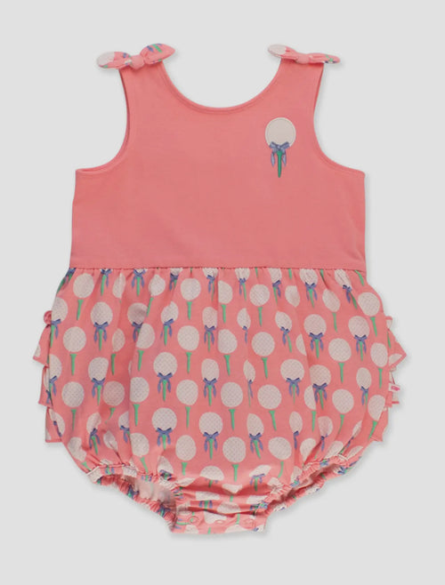 Pink Tee Time Bubble Romper