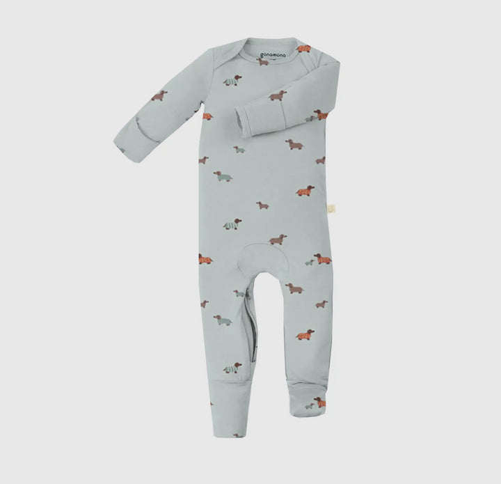Dachshund Parade Bamboo Convertible Onesie
