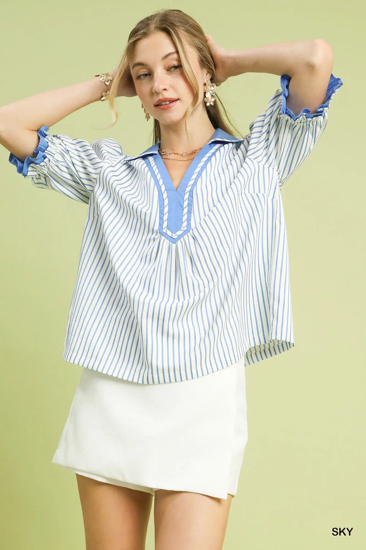 Bluebell Harbor Stripe Blouse