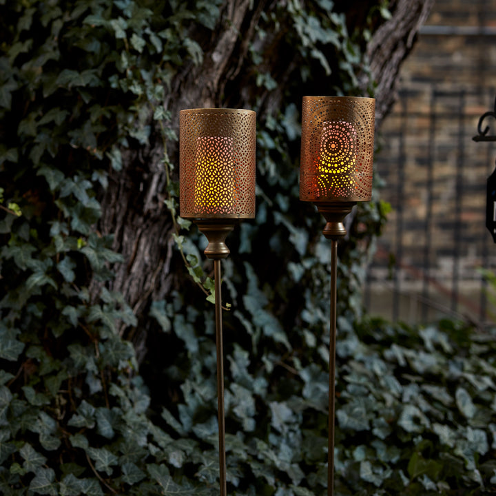 Golden Glow Garden Torch Holder