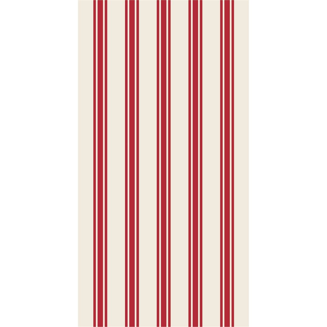 Red Awning Stripe Guest Napkins