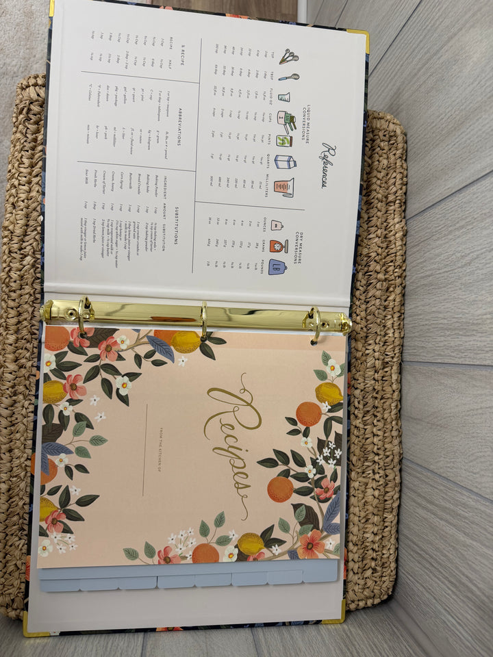 Citrus Grove Recipe Binder