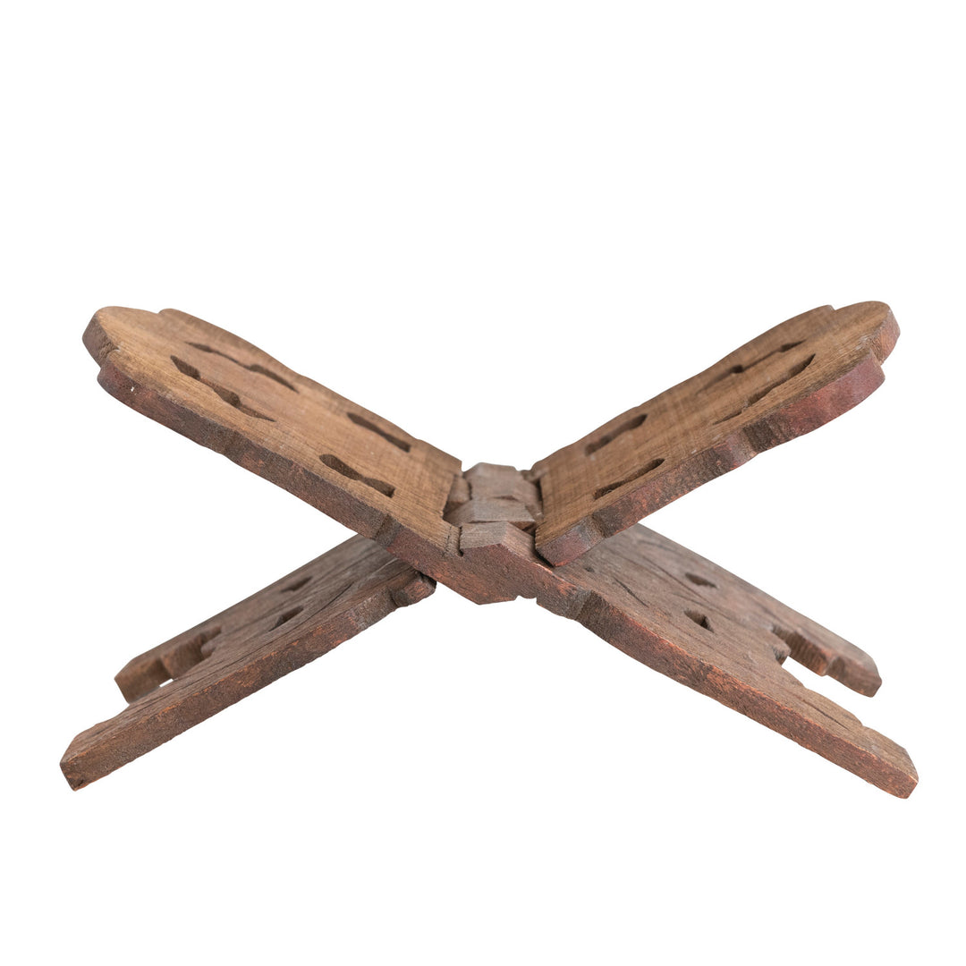 Rustic Wooden Folding Book Stand
