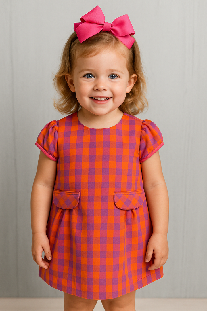 TBBC: Betts Bow Dress Autumn Plaid