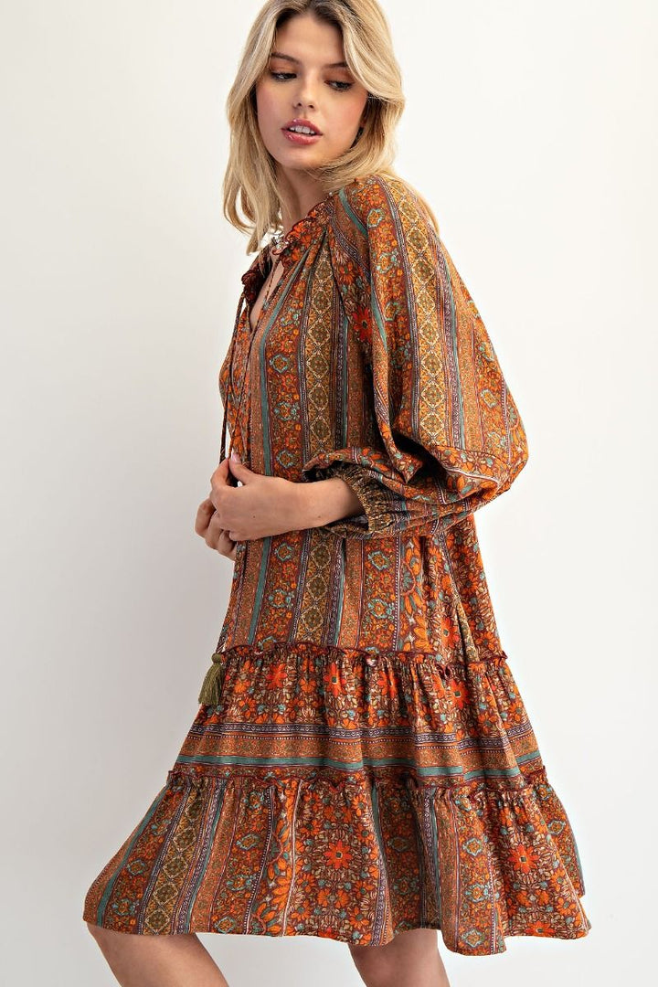 Autumn Muse Boho Dress - Plus