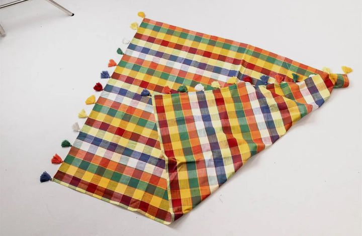 Rainbow Market Plaid Throw
