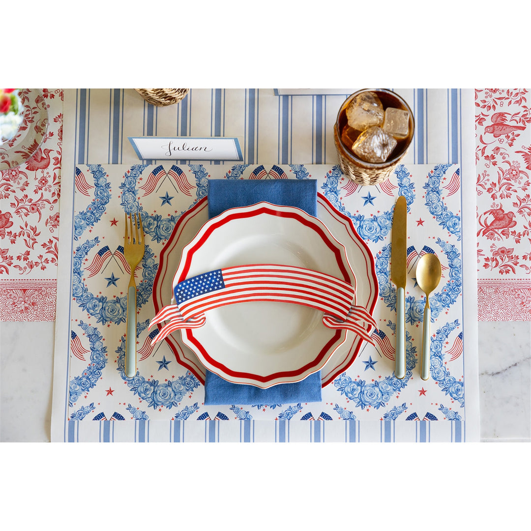 American Flag Banner Table Accents