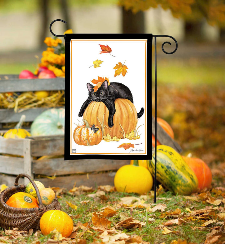 Pumpkin Patch Kitty Garden Flag