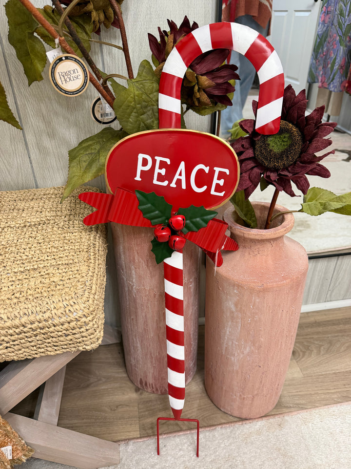 Candy Cane Yard Stake