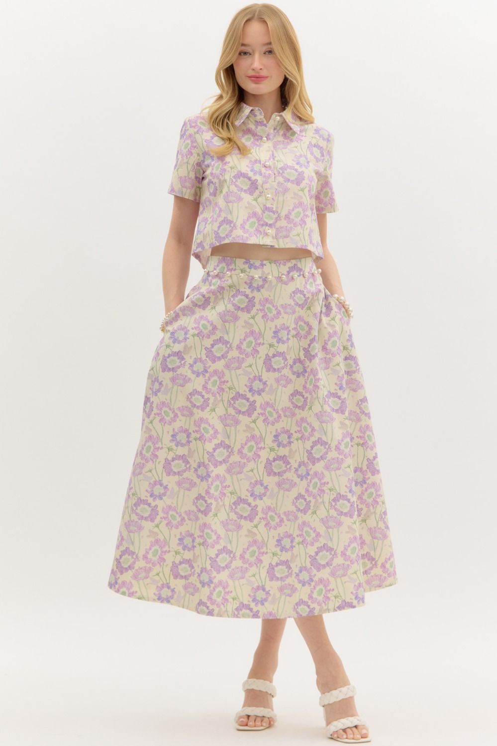 Lilac Flowers Skirt